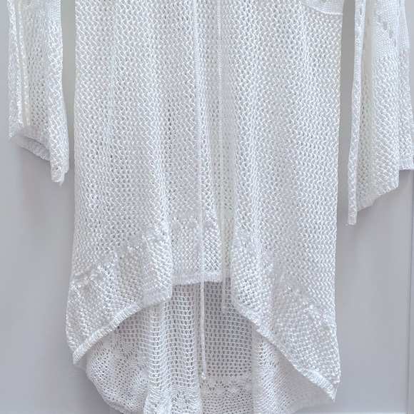 White Crochet High Low Dress - Picture 2 of 4